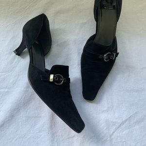 Stuart Weitzman Black Kitten Heel